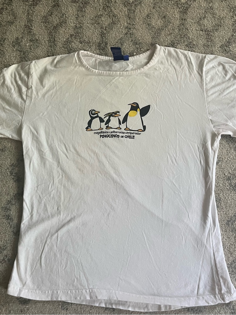 Chile Tees Vintage T Shirt S Penguins pinguinos de Chile white Short Sleeve
ID-2